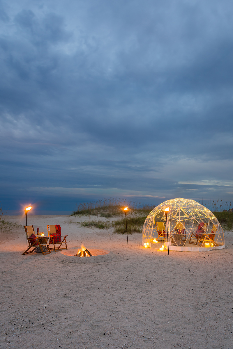 Beach campfire