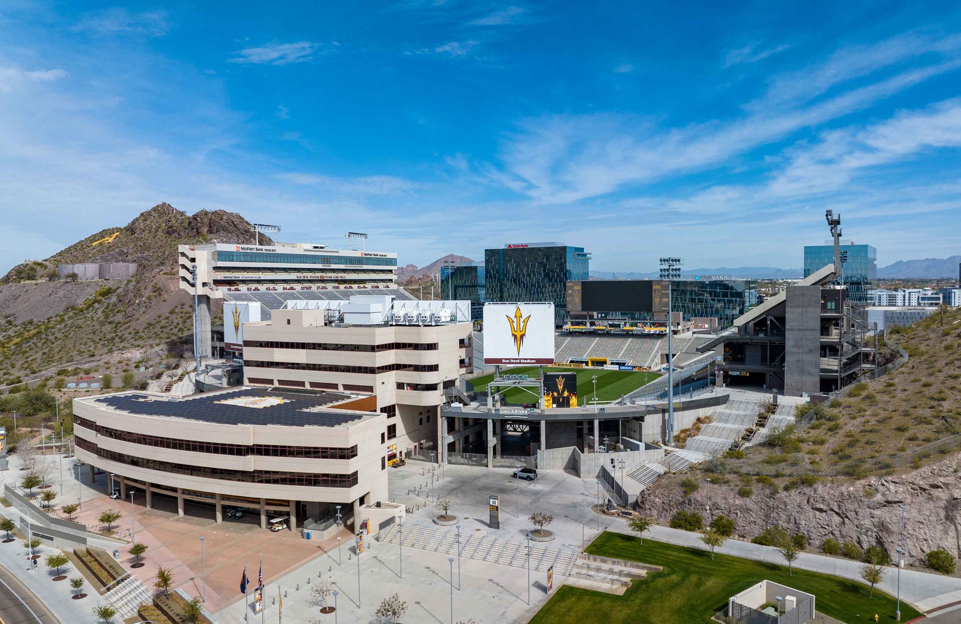 Aerial view of Tempe ASU