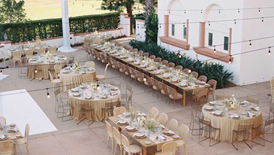 Wedding reception set up